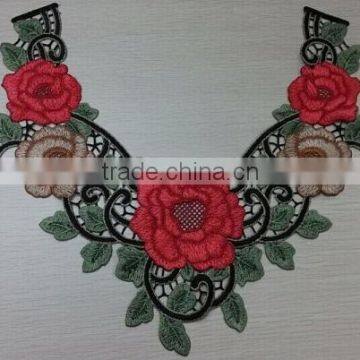 Fashion embroidered collar neck lace design