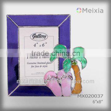 MX020037 tiffany stained glass antique style tiffany photo frame