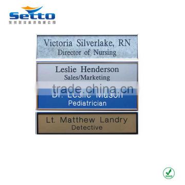 Personalized metal name plates for offices