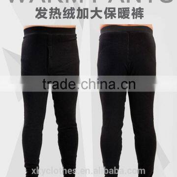 High quality with velvet plastic cotton thermal men's warm pants long johns