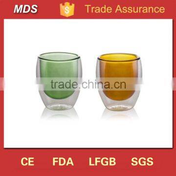 Exotic inner colored double wall glass wholesale