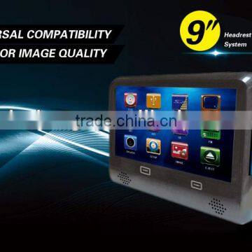 AC 2013 Newest headrest Monitor 9 inch motorized slide shield touch screen removable headrest monitor