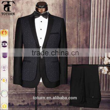 2016 New Product High Quality European Style Garments Factory Hand Made Formal Frock Dress Slim Fit Gem Mans Suit