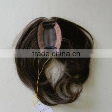 high quality 5a grade natural looking human hair piece with clips