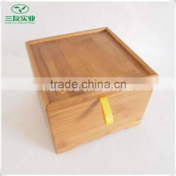 High quality Natural Bamboo Box with Lid OEM in Nanchang