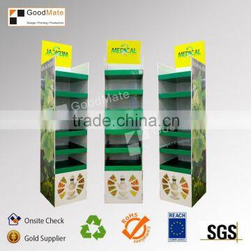 Customized Corrugated Paper Floor Display Bin for Tea