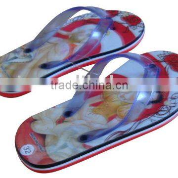 3D PVC film fashion flip flop