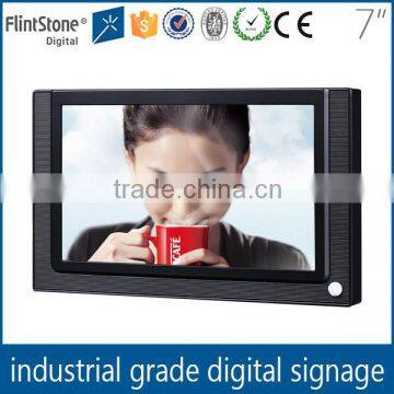 Flintstone shelf mounted retail store use pop lcd advertising 7 inch cheap advertising screens