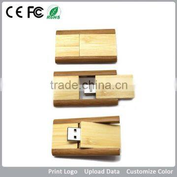 Promotion Gift Low Cost Wooden Swivel USB Flash Drive