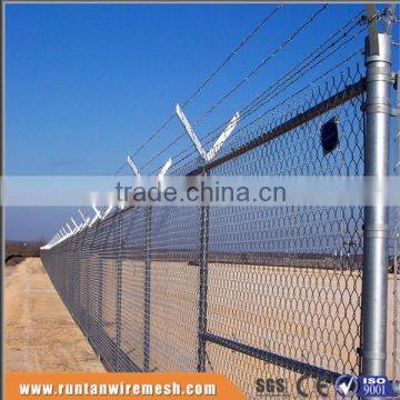 ISO9001 anping high quality hot dipped galvanized and pvc coated cyclone wire fence (Trade Assurance)