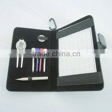 quality geninue black leather golf scorecard for small accessories