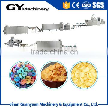 China supplier corn flakes snack machine/puff snack food extruder