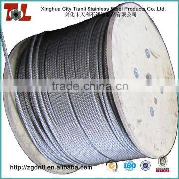 316 1mm Stainless Wire Rope 7x7 Construction 5000ft Length