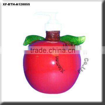 cherry shaped ceramic soap shampoo dispenser