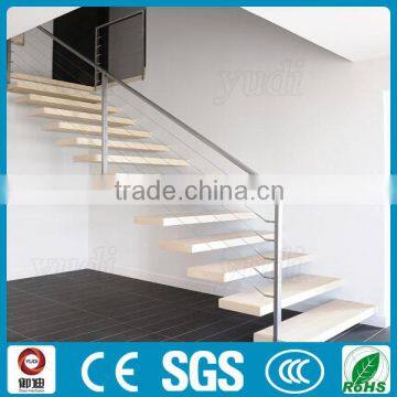 modern house decoration floating indoor wooden staircase design                        
                                                Quality Choice