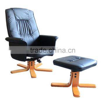 leisure chair with foot stool for living room/high adjustable for recliner chair