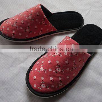 printing cotton cloth indoor slipper