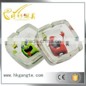 make of quality square glass,The monster cartoon portraits GT-1107ashtray