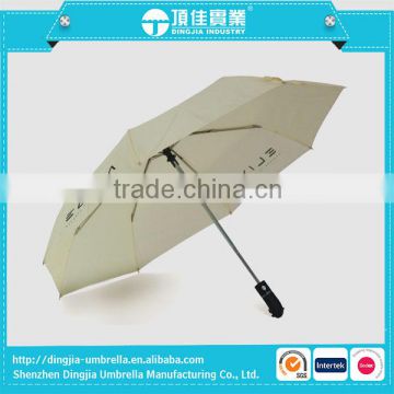 Compact Travel 3 folding Umbrella with auto open and auto closing for Promotion