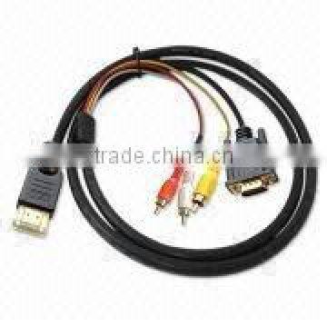 HDMI HDTV to VGA HD15 Y/Pb/Pr 3 RCA Adapter Cable