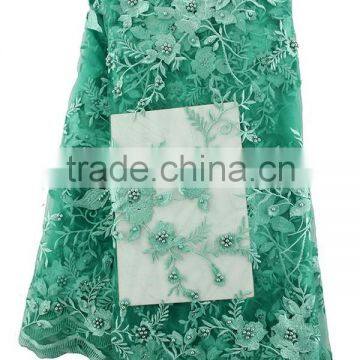 CL17-108 High Quality Embroidery Mesh Lace African French Beaded Net Lace Fabric With Beads photo-4