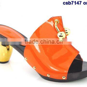 CSB7147 orange New coming design Italian style hot selling beautiful high quality shoes for matching clothes