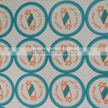 Wholesale logo printed round shape stickers