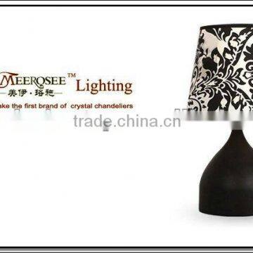 2012 UL approval home goods table lamps with K9 crystal and fabric lampshade,by Meerosee Manufacturer,TL