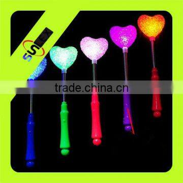 led heart flashing glow stickwand