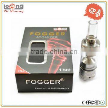 Yiloong wholesale glass pipes smoke pipes fogger 6.0 tank atomizer top fill fogger v6