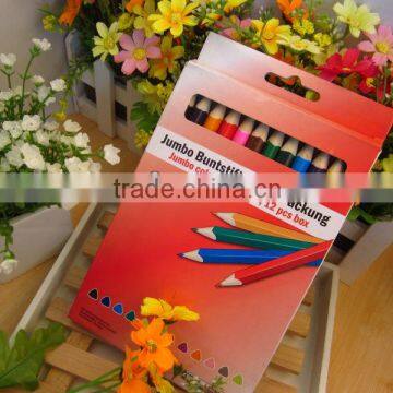 7" triangle Jumbo color pencil / color pencil in paper box / office & school