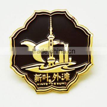 personalised enamel cheap gold plating souveir lapel pins