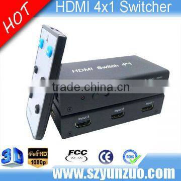 HDMI Switch 4x1 With Audio Output Supports Toslink Coaxial Audio Support Digital 4 input 1 out