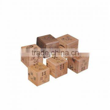 Natural wooden dice