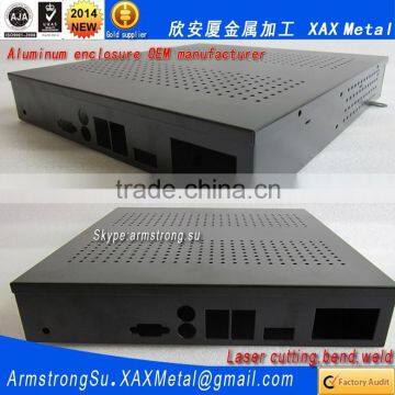 XAX124Alu OEM ODM customized laser cut bend weld sheet aluminum 19 inch 19" chassis