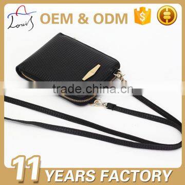 High Quality Black Leather Shoulder Strap Bag Men Manufacturer photo-3