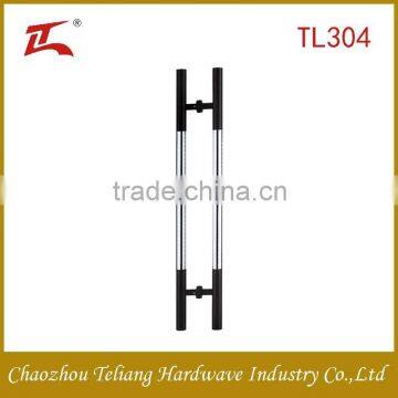 Black and Silver Stainless Steel Glass Door Handle for Steel Doors photo-2