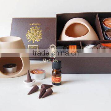 Hot sale ceramic decor aroma incense stick burner/ ceramic oil lamps