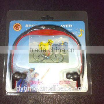 2015 sport mp3 headphone with fm radio