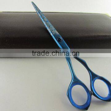 Blue Titanium Color Hairdressing Scissors , Hairdressing Shears Salon Scissors Free Shipping