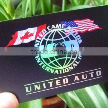 matte black pvc auto card for auto commiment service