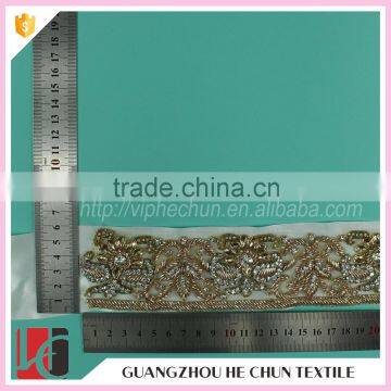 HC-7484-1 Hechun 2016 Crystal Material Iron On Bridal Belt Bride Sash photo-4