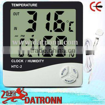 Digital Thermometer With LCD Display HTC--2 for room or outroom