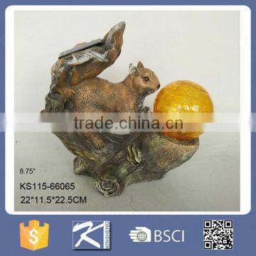 resin animal figurine solar garden lighting