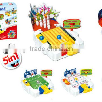 Desktop Games Sports Games Set 3 in 1 Basketball Skee Ball Hockey Soccer Children Table Game