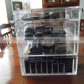 ACRYLIC MAKEUP ORGANIZER 4 COMPARTMENTS WITH LIPSTICK HOLDER HIGH END QUIALITY