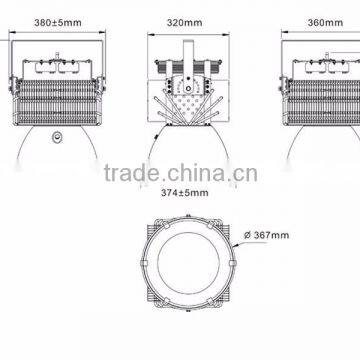 400W LED Outdoor Flood Light for Court,Stadium, Replace 1000W MHL XTE LED Meanwell Driver 5 Year Warranty LED Flood Light 400W photo-3