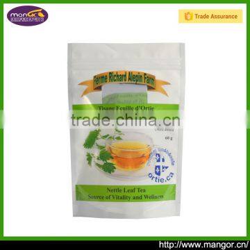 Hot-sale promotional plastic tea bag stand up zipper packageing bag