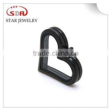 316L stainless steel Mix High quality Magnetic Closure Teardrop floating Locket with Crech Crystal Love Heart magnetic Pendant