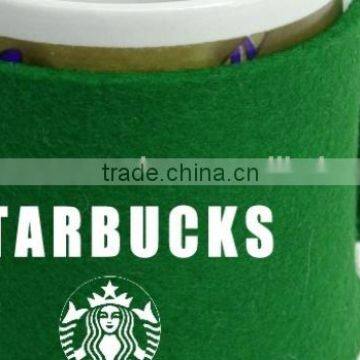 2015 New Promotional Customized Printed Felt Cup Cosy Felt Cup Sleeve